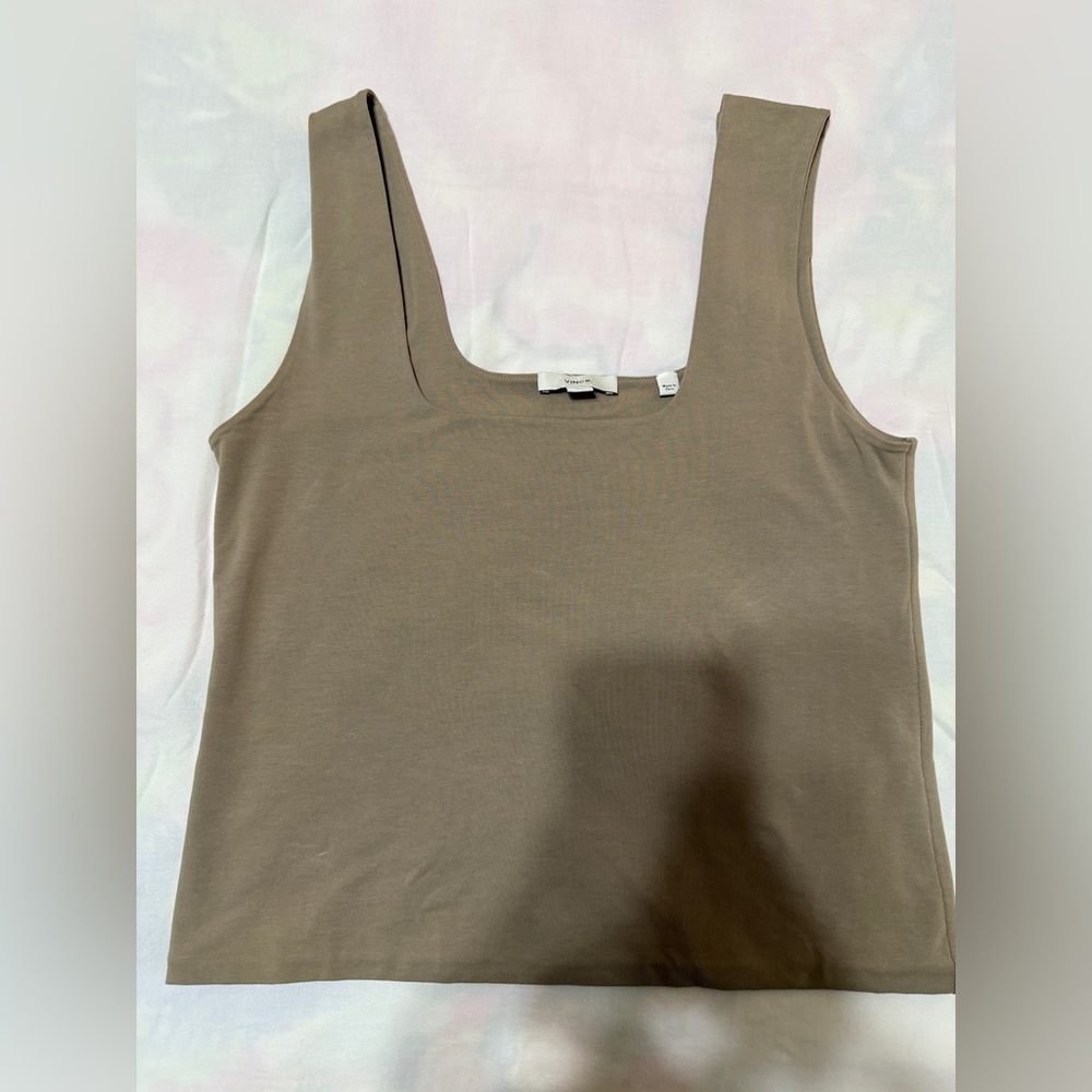 Vince Green Fitted Sleeveless Tank Top